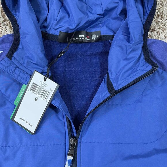 RLX Ralph Lauren Men’s Paneled Stretch Wool-Blend Hybrid Hooded Jacket, Size M - Picture 9 of 15